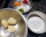 A picture of step 1 of உருளைக் கிழங்கு மாவு பூரி(potato flour Puri).