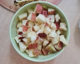 Foto del paso 1 de la receta: Mug cake de avena y manzana caramelizada 🍎 Tortita en taza