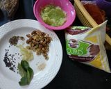 A picture of step 1 of Walnut, cucumber garlic raita.