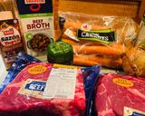 A picture of step 1 of Crockpot Chuck Roast Soup.
