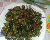 A picture of step 6 of Lady finger bhujia.