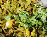 A picture of step 9 of Val Papadi Bhaji (Winter Special Broad/Flat Beans Curry).