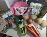 Foto del paso 1 de la receta: Pollo guisado con champiñones y patatas