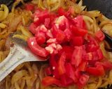 A picture of step 2 of Kadai Chicken.