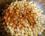 A picture of step 1 of Chana chat.