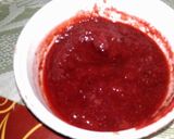 A picture of step 1 of Steamed butterscotch sandesh with strawberry sauce.