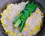Hình bước làm 4 của món Xôi bắp đậu xanh hành phi