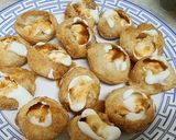 A picture of step 3 of Dahi Sev Puri.