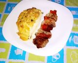 Foto del paso 4 de la receta: Canasta de papa y Mozzarella al horno con Brochette de pollo
