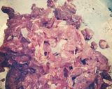 A picture of step 1 of Beef Qeema Aloo.
