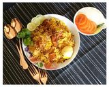 A picture of step 7 of Chicken 65 biryani.