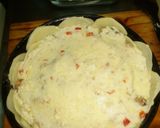 Foto del paso 7 de la receta: Tarta de pollo con tapa de papa