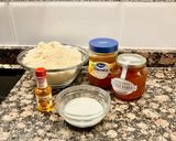 A picture of step 1 of Cake with Almond Cream and Orange Jam.