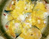 A picture of step 3 of Vegetable pasta with fried fish.