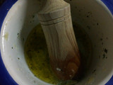Brocheta de sepia al ajillo