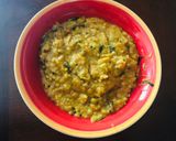 A picture of step 3 of Vendhaya keerai kootu recipe, fenugreek leaves kootu.