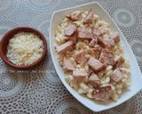 Une image de l'étape 5 de Coquillettes au rôti de poulet fumé et fromage 🥣.