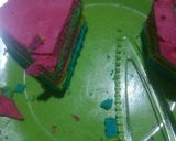 Foto langkah ke 10 dari resep Rainbow cake kukus sederhana.