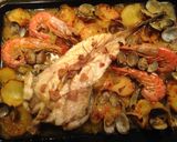 Foto del paso 7 de la receta Rape al horno con marisco