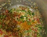A picture of step 2 of Veg pulao.