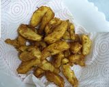 A picture of step 3 of Fried wedges#4week challenge # idd challenge.