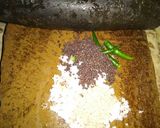 A picture of step 2 of Coriander vadi masala.