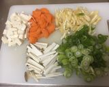 A picture of step 2 of Japanese ground Daikon Radish Soup.