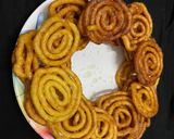 A picture of step 13 of Moong dal jalebi.