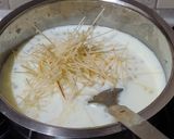 A picture of step 3 of Sago Sabudana Dry Fruits kheer.