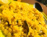 A picture of step 7 of Poha (Maharashtrian Style).