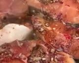 Hình bước làm 5 của món Cá basa kho tiêu ngào đường Phú Quốc ăn kèm bắp cải tím và cơm tím