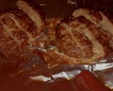 A picture of step 3 of Sloppy Homestyle burger sambo.