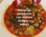 Foto del paso 15 de la receta: Potaje de garbanzos con alubias, acelgas y pringá