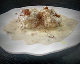 A picture of step 5 of Bread and Paneer rasmalai.