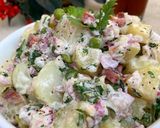 A picture of step 5 of Brazilian potato salad.