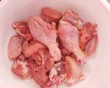 A picture of step 1 of Kashmiri kadam Saag Chicken.