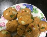A picture of step 4 of Soya Oats Veg Kebaba.