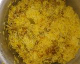 A picture of step 5 of Chicken Tikka biryani & crispy chicken pieces.