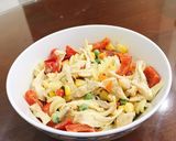 Hình bước làm 4 của món Nui trộn salad