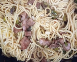 Foto del paso 8 de la receta: Spaghetti con espárragos trigueros y presa ibérica con pesto suave