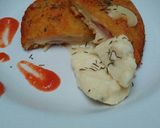 Foto langkah ke 6 dari resep Chicken cordon bleu with cheese cream sauce.