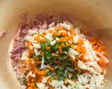A picture of step 2 of Bolognese sauce - ragù.