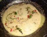 A picture of step 4 of Maharashtrian Besan pitla.