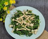 Foto langkah ke 4 dari resep Salad Bayam Jamur Shimeji.