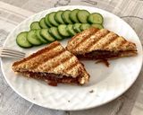Hình bước làm 1 của món Sandwich thịt xông khói