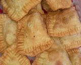 A picture of step 9 of Semovita meat pie.