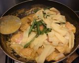 A picture of step 3 of Thai green curry with brussel sprouts.