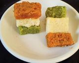 A picture of step 7 of Tricolour barfi.