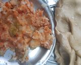 A picture of step 1 of Aloo Poori with khatti mirch.