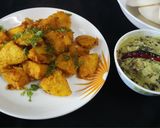 A picture of step 3 of Masala idli.